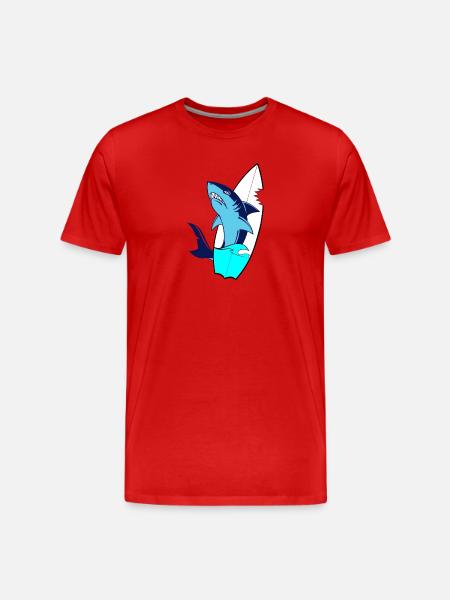 Planche de surf - T-shirt bio Premium Homme - rouge
