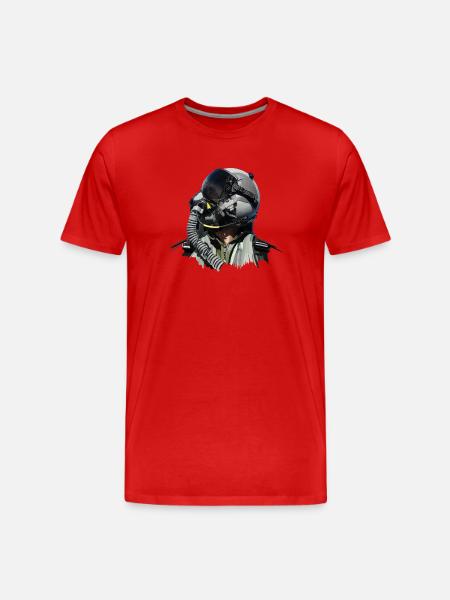 Jet Pilot - Männer Premium Bio T-Shirt - Rot