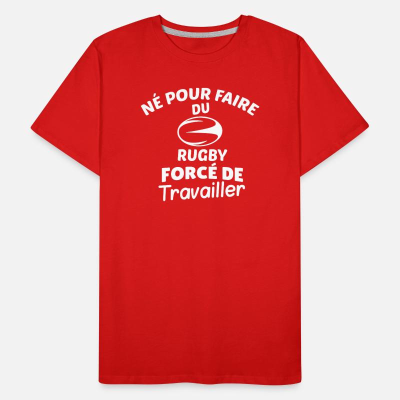 Rugby Design Derived from Hard Work Men's Premium Organic T-Shirt