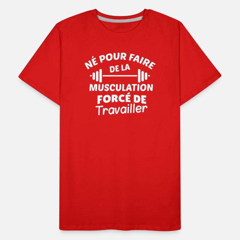 Slogan Bodybuilding & Work Men's Premium Organic T-Shirt