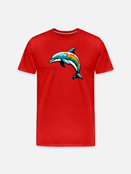 Dolphin - Men's Premium Organic T-Shirt - red