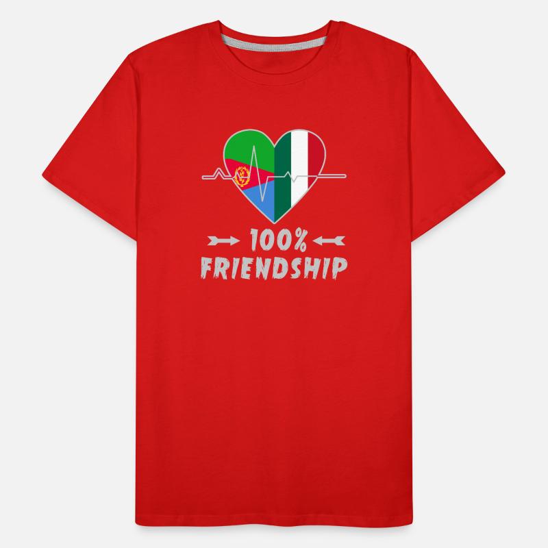 L'Érythrée et l'Italie : amitié à 100 % T-shirt bio Premium Homme