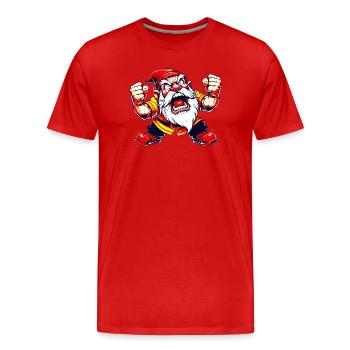 Zorniger Zwerg - Männer Premium Bio T-Shirt - Rot - Vorne - Damien (186cm)