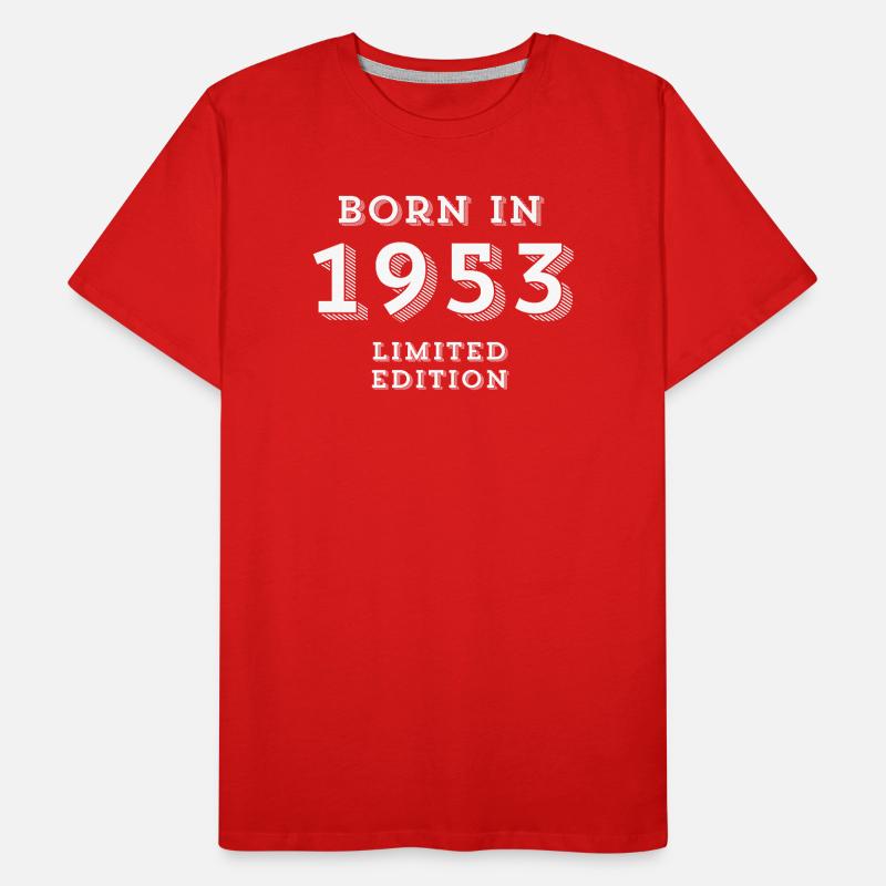 date de naissance, année de naissance, 1953 T-shirt bio Premium Homme