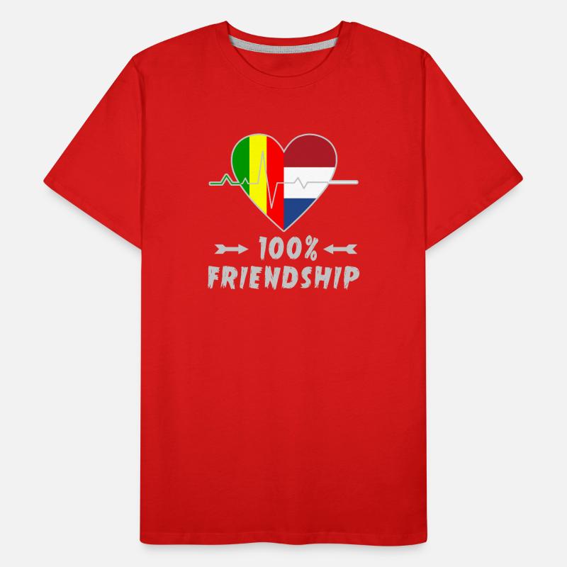 100 % amitié entre le Mali et les Pays-Bas T-shirt bio Premium Homme