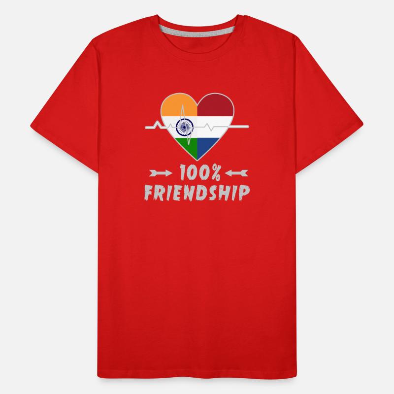 L'Inde et les Pays-Bas : amitié à 100 % T-shirt bio Premium Homme