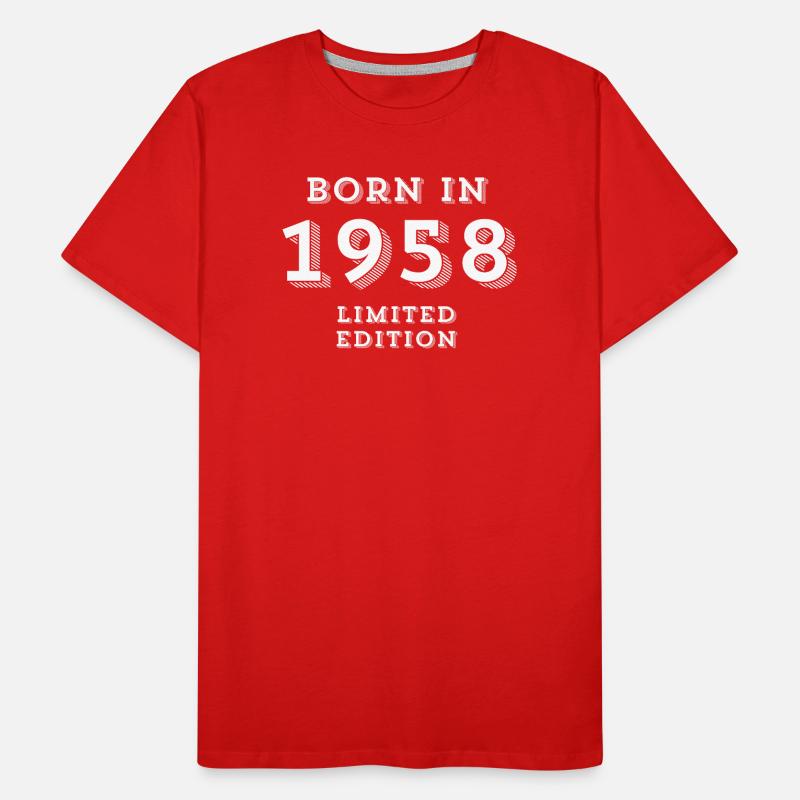1958, date de naissance, année de naissance T-shirt bio Premium Homme