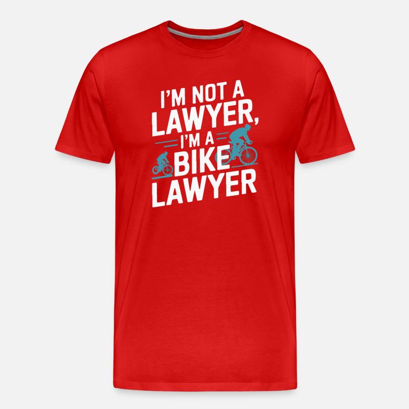 Ich bin ein Fahrradanwalt - Männer Premium Bio T-Shirt - Rot