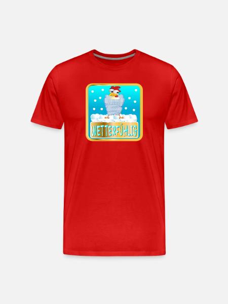 WETTERFÜHLIGKEIT - Männer Premium Bio T-Shirt - Rot