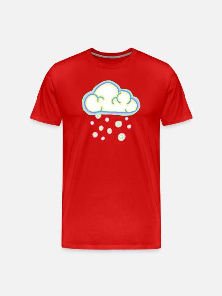Pastel cloud and snow - Men's Premium Organic T-Shirt - red