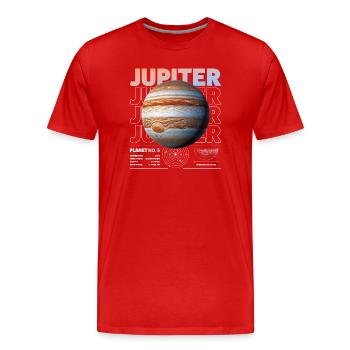 Détails de Jupiter - T-shirt bio Premium Homme - rouge - Devant - Damien (186cm)