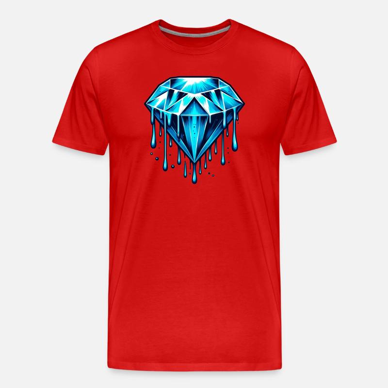 Diamant - Männer Premium Bio T-Shirt - Rot