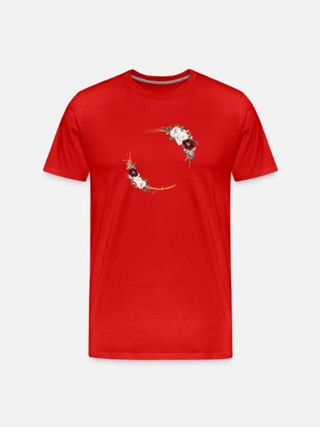 Flower circle customizable - Men's Premium Organic T-Shirt - red