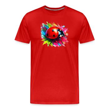 Coccinelle - T-shirt bio Premium Homme - rouge - Devant - Damien (186cm)
