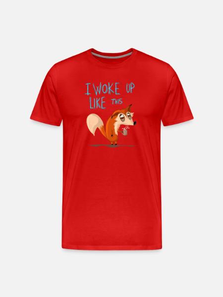 I WokeupLikeThis - Men's Premium Organic T-Shirt - red