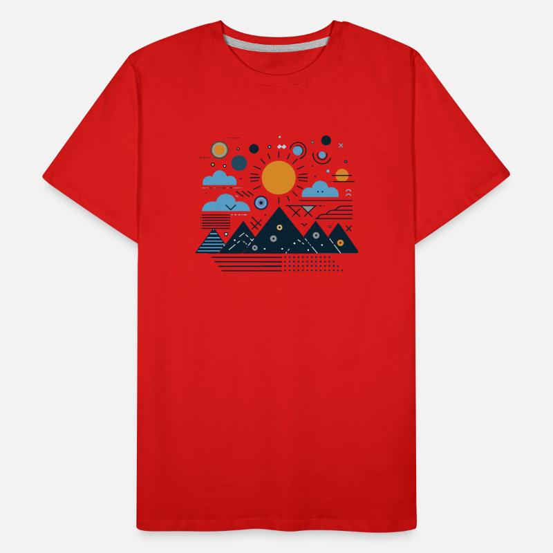 Gebirge Männer Premium Bio T-Shirt