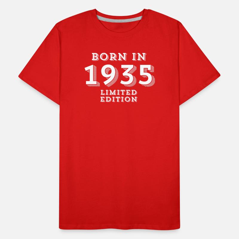date de naissance, année de naissance, 89 ans T-shirt bio Premium Homme