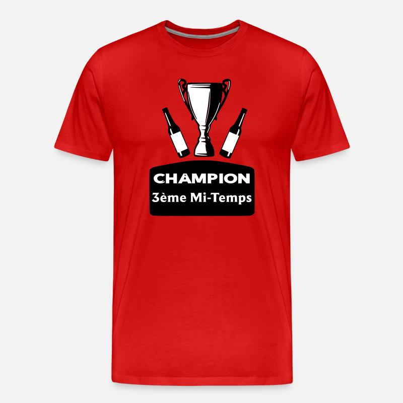 Meister 3. Halbzeit - Männer Premium Bio T-Shirt - Rot