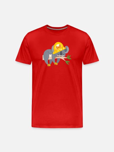 ARTISAN KOALA BEAR - Men's Premium Organic T-Shirt - red