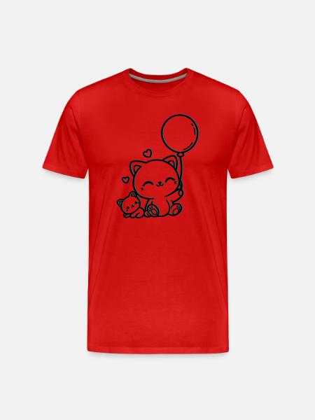 Félin - T-shirt bio Premium Homme - rouge