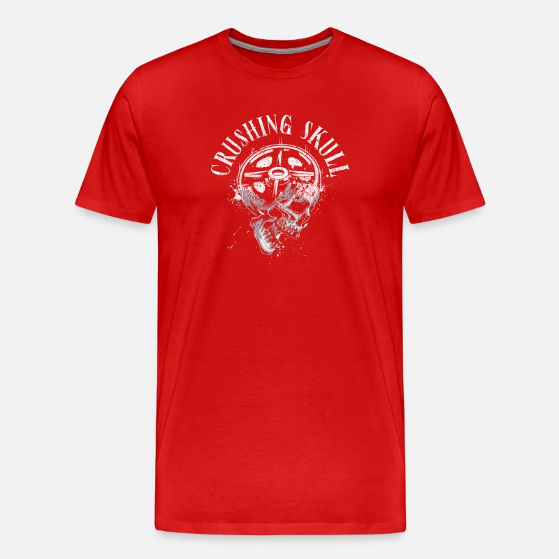 Zermalmendes Schädel-Powerlifting - Männer Premium Bio T-Shirt - Rot