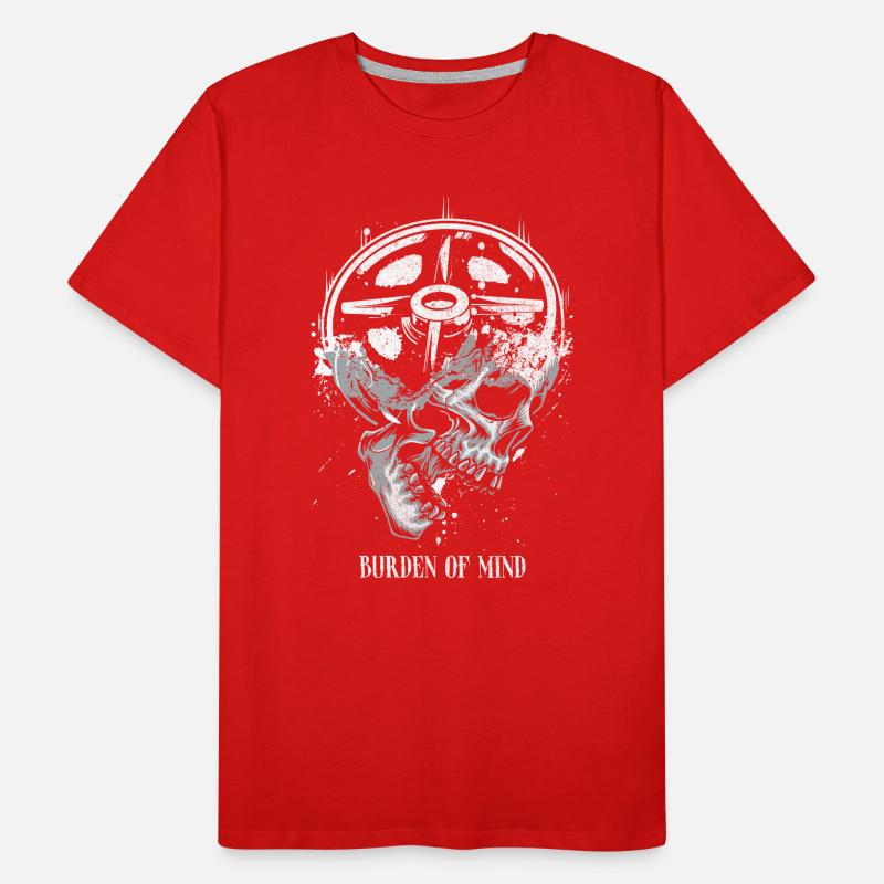 Burden of Mind Skull Wheel Men's Premium Organic T-Shirt