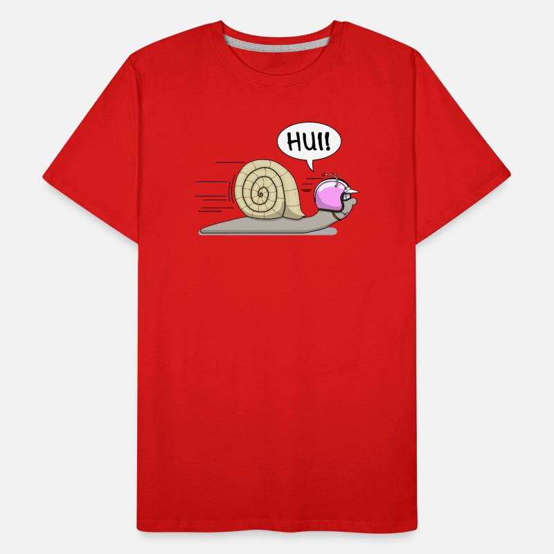Escargot de course - maintenant aussi en rose T-shirt bio Premium Homme
