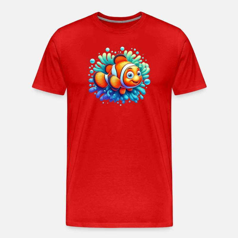 Clownfisch - Männer Premium Bio T-Shirt - Rot