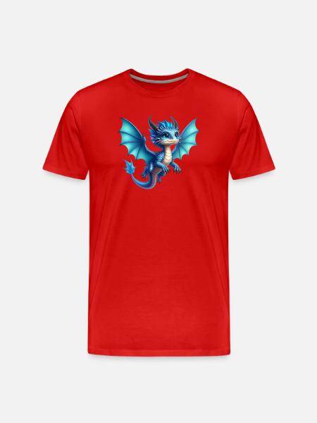 Dragon - Men's Premium Organic T-Shirt - red