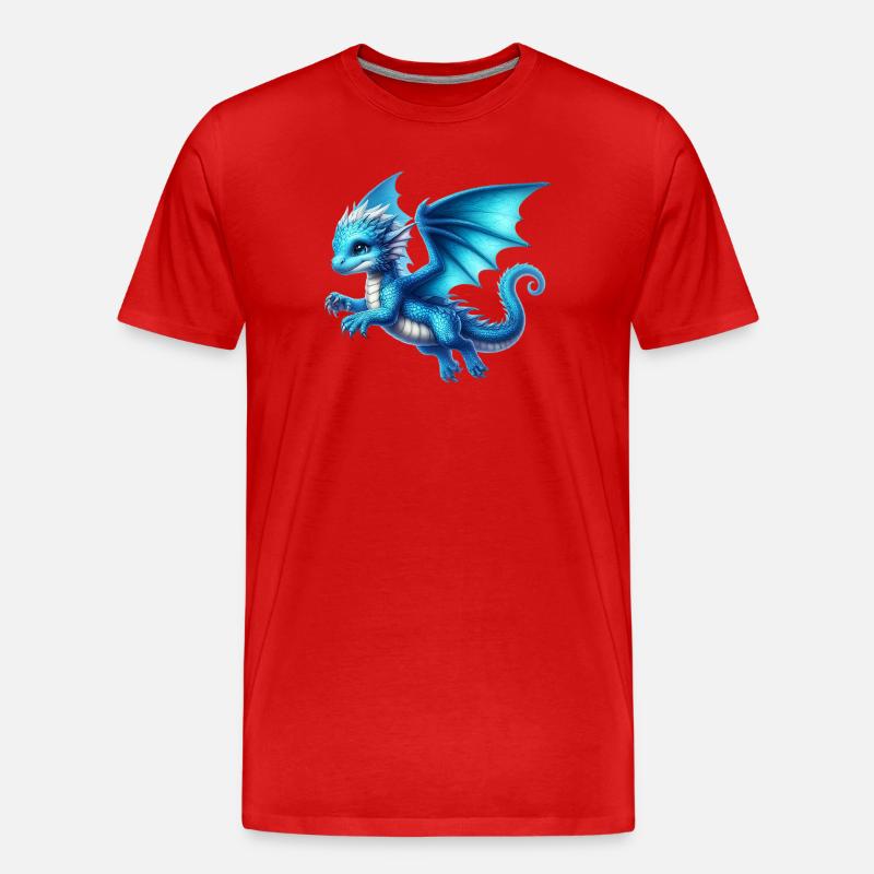 Drache - Männer Premium Bio T-Shirt - Rot