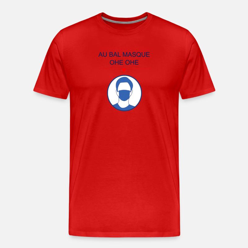 Auf dem Maskenball - Männer Premium Bio T-Shirt - Rot