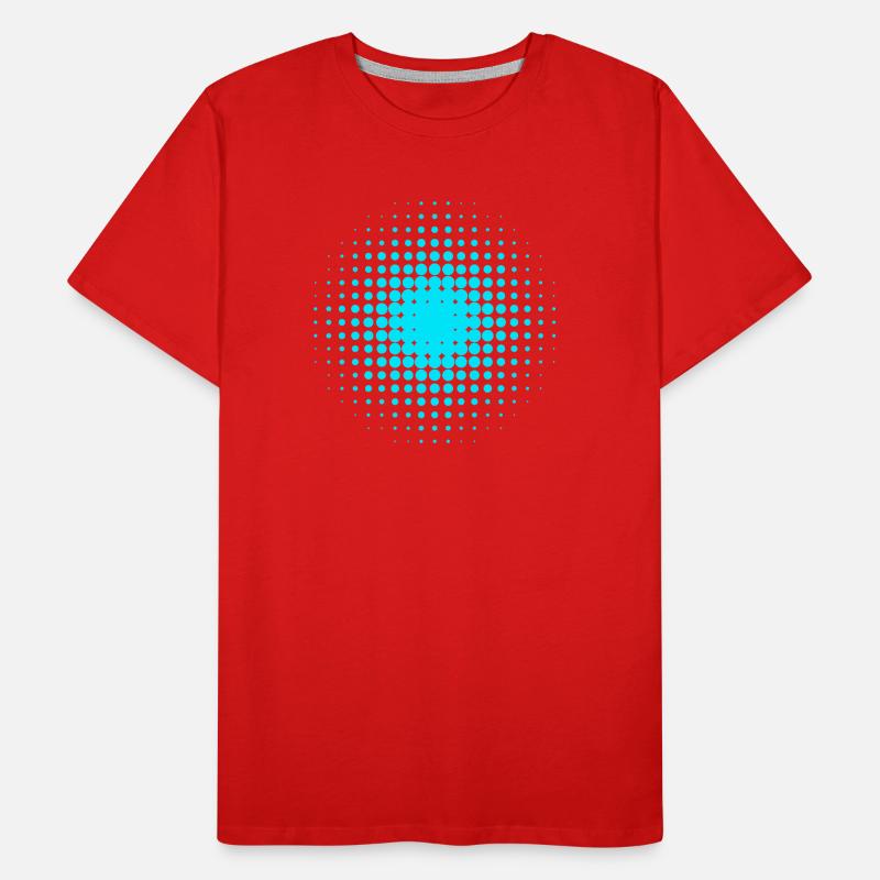 Abstract Blue-Gray Dot Patterns Men's Premium Organic T-Shirt