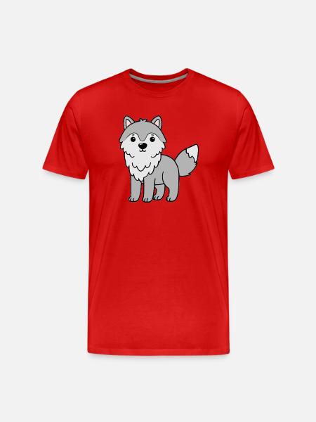 Wolf Wolves - Men's Premium Organic T-Shirt - red