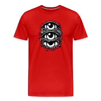 magisches Auge - Männer Premium Bio T-Shirt - Rot - Vorne - Damien (186cm)