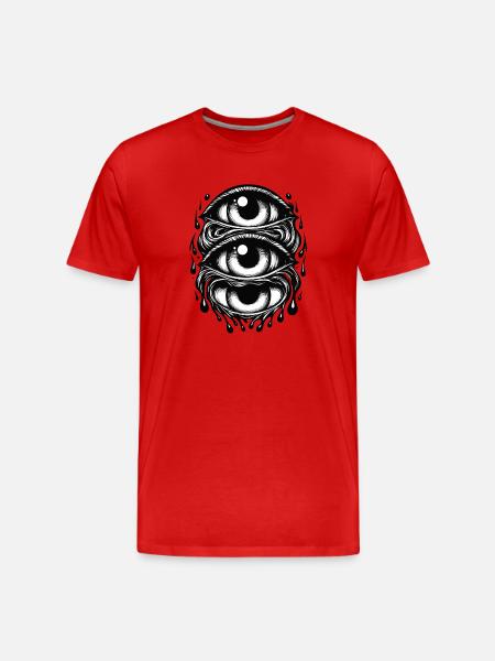 magic eye - Men's Premium Organic T-Shirt - red