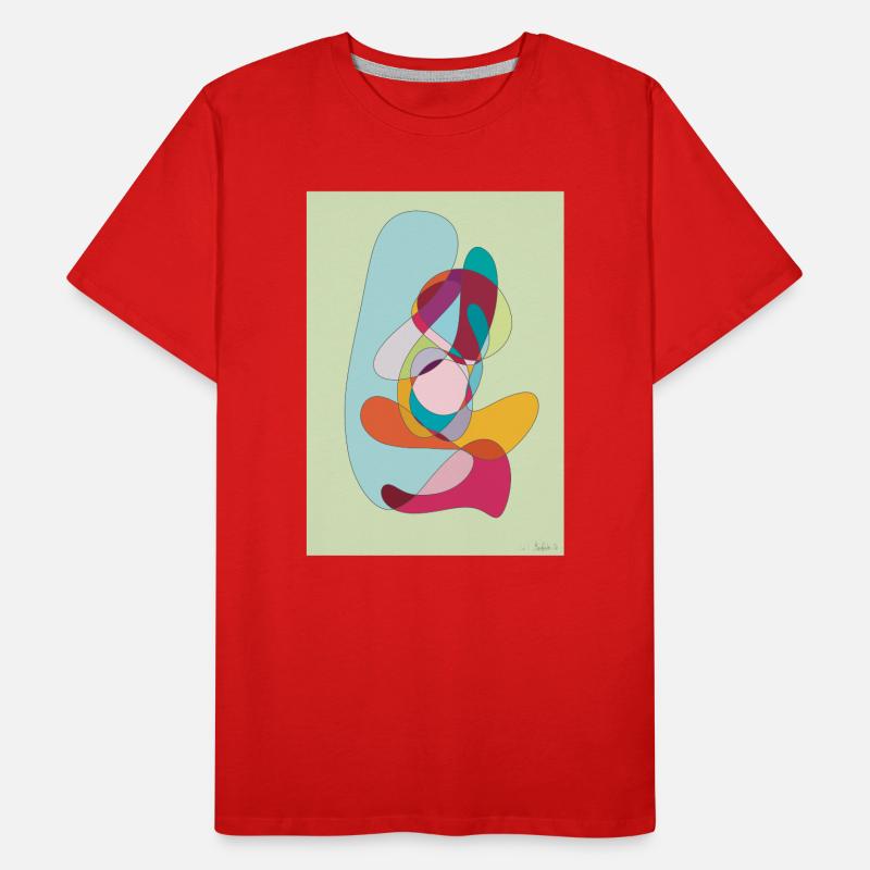 Abstrakte Farbflächen Komposition Männer Premium Bio T-Shirt