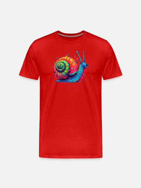 Snail - Men's Premium Organic T-Shirt - red