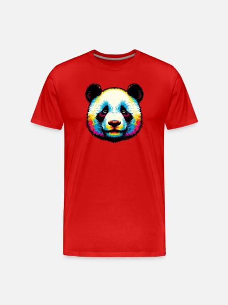 Panda - T-shirt bio Premium Homme - rouge