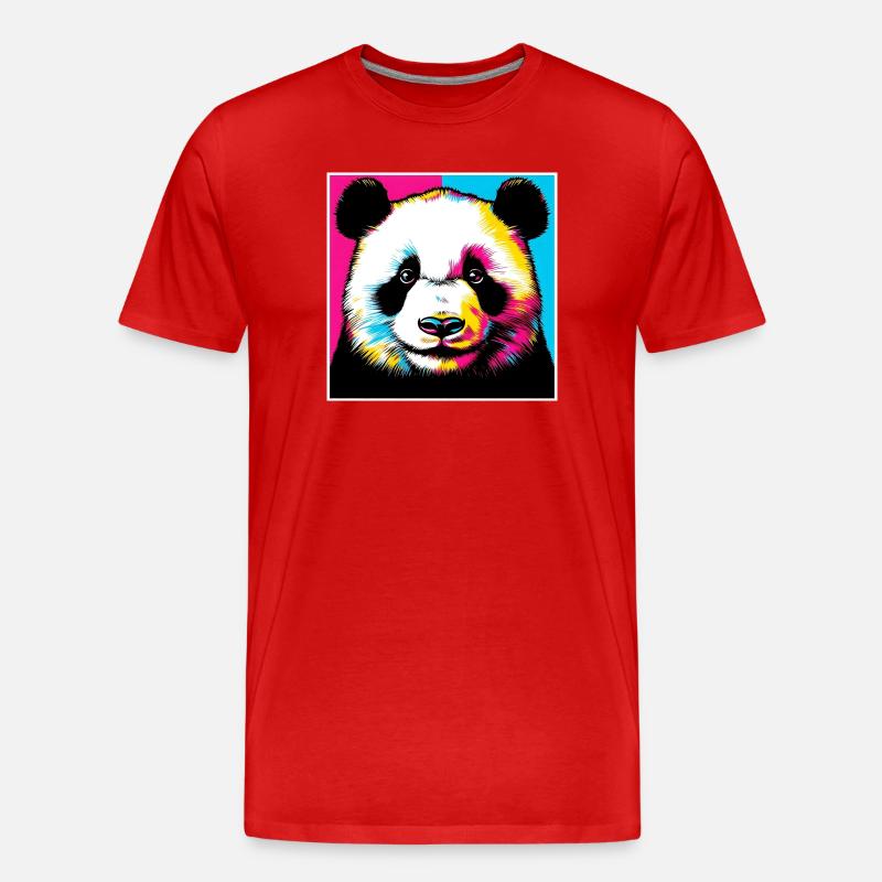Panda - T-shirt bio Premium Homme - rouge