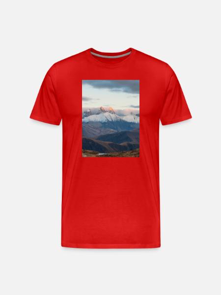 Aiguilles d'Arves - T-shirt bio Premium Homme - rouge