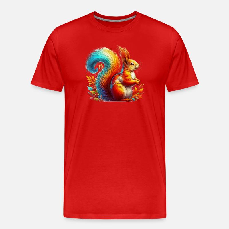 Eichhörnchen - Männer Premium Bio T-Shirt - Rot
