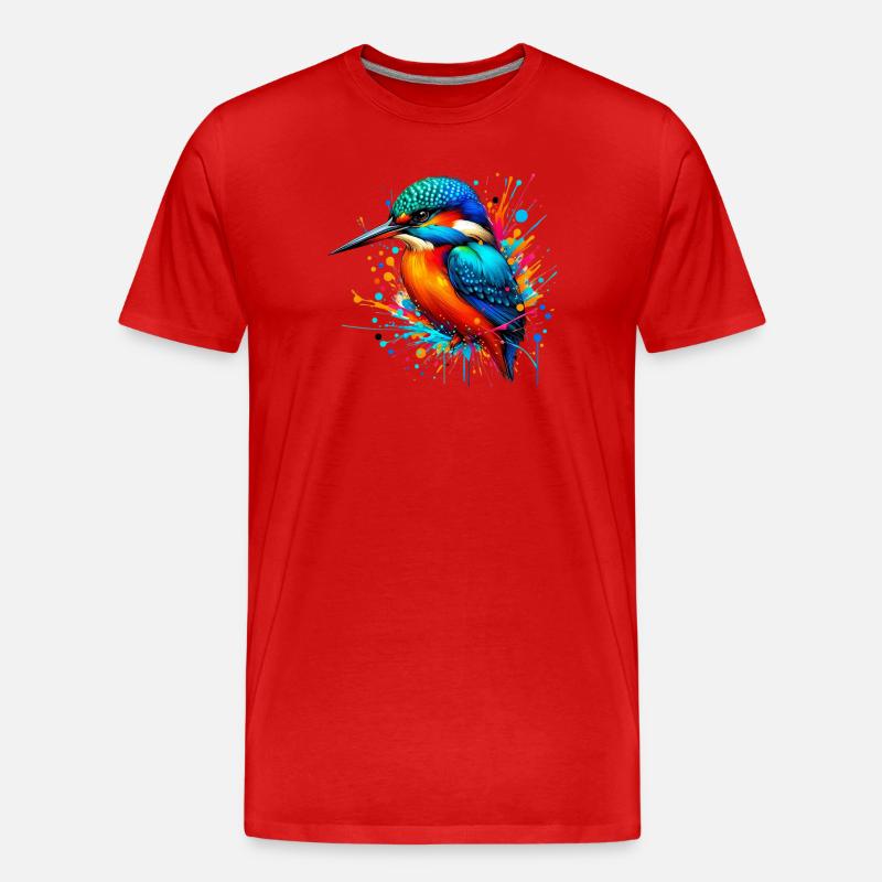 Eisvogel - Männer Premium Bio T-Shirt - Rot