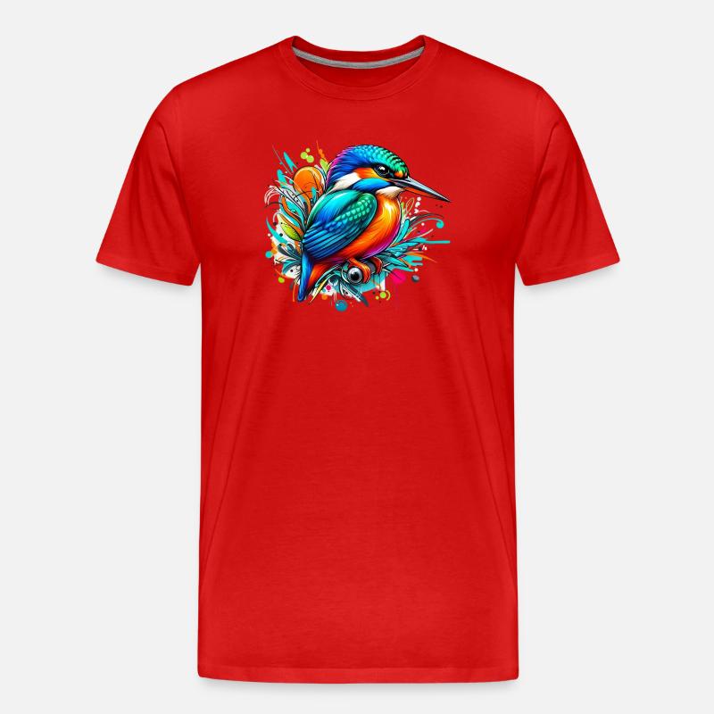 Eisvogel - Männer Premium Bio T-Shirt - Rot