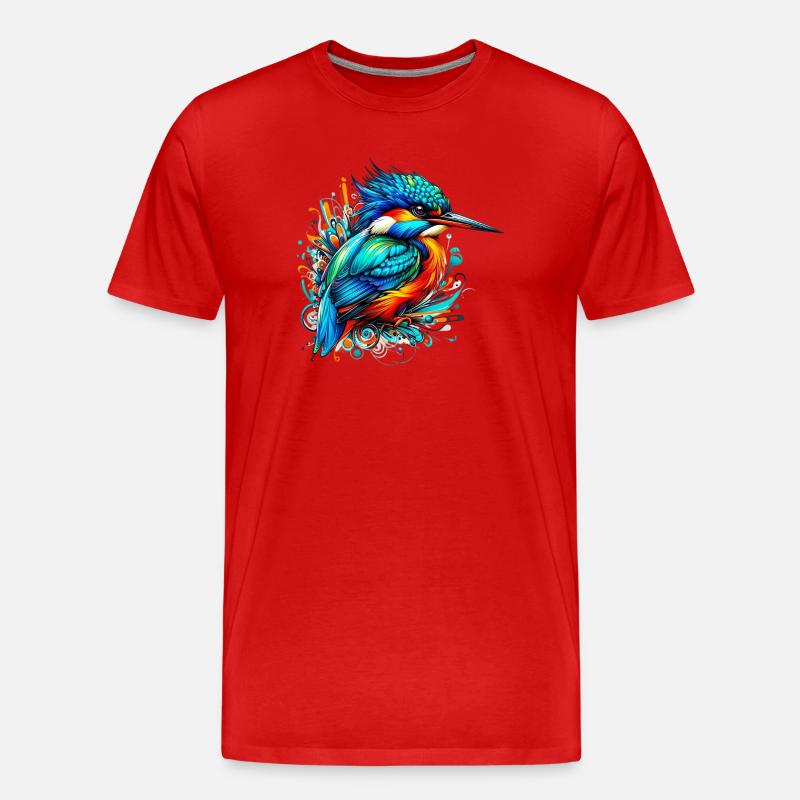 Eisvogel - Männer Premium Bio T-Shirt - Rot