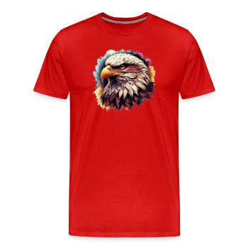 Eagle - Men's Premium Organic T-Shirt - red - Front - Damien (186cm)