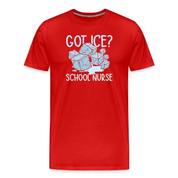 got school nurse - Männer Premium Bio T-Shirt - Rot - Vorne - Damien (186cm)
