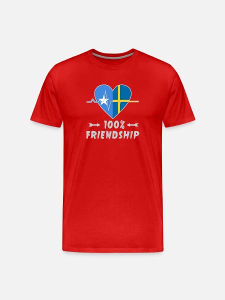 Somalia and Sweden 100% friendship - Men's Premium Organic T-Shirt - red