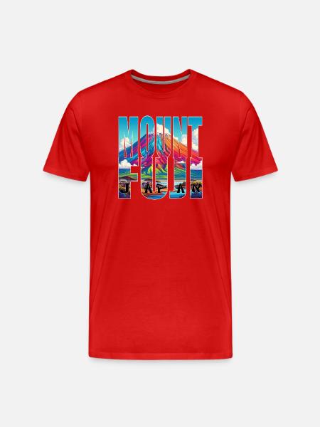 MOUNT FUJI - T-shirt bio Premium Homme - rouge