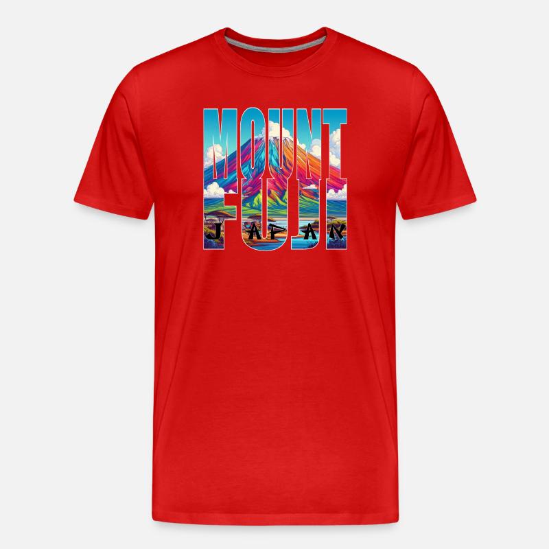 FUJISAN - Männer Premium Bio T-Shirt - Rot