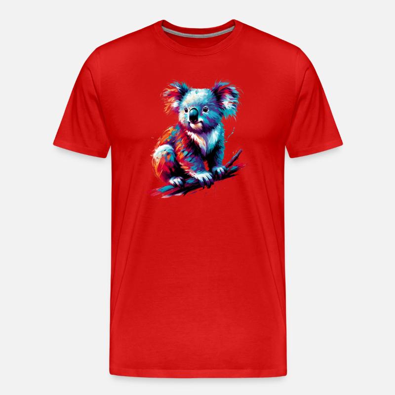 Koala - Männer Premium Bio T-Shirt - Rot